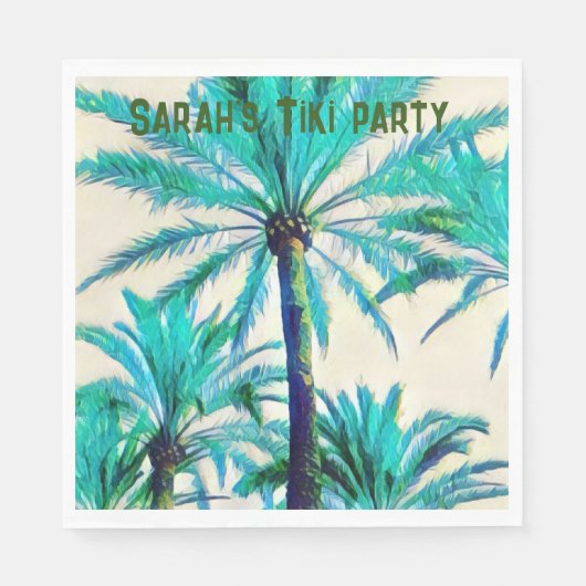 Palmbaum tiki Party Napkins Serviette (Vorderseite)