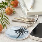 Palmbaum Tropenklingelring Schlüsselanhänger (Vorderseite rechts)