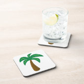 Palmbaum - Untersetzer aus Hartkunststoff mit Kork (Rechte Seite)