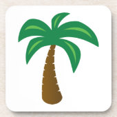 Palmbaum - Untersetzer aus Hartkunststoff mit Kork (Vorderseite)