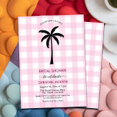 Palmbaum Weißrosa Kachelrosa Brautparty Einladung