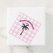 Palmbaum Weißrosa Kachelrosa Brautparty Geschenkanhänger (Beispiel)