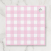 Palmbaum Weißrosa Kachelrosa Brautparty Geschenkanhänger (Rückseite)