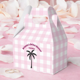 Palmbaum Weißrosa Kachelrosa Brautparty Geschenkschachtel