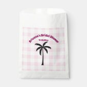 Palmbaum Weißrosa Kachelrosa Brautparty Geschenktütchen (Vorderseite)