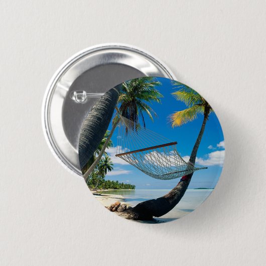 Palmbaume mit Hängematte Button (Vorne & Hinten)