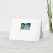 PALMBÄUME, OZEANBREEZE. BEACH TRIP? JA BITTE! KARTE (Rückseite)