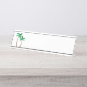 Palmbaume Schreibtischnamensplakette (Vorderseite )