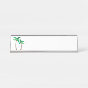 Palmbaume Schreibtischnamensplakette