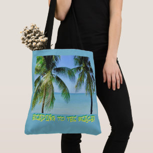 PALMBÄUME/TÜRKISCHES MEER/KOPF ZUM STRAND TASCHE