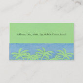 PALMBÄUME-VISITENKARTEN VISITENKARTE (Rückseite)