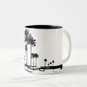 Palmbaume Zweifarbige Tasse (VorderseiteRechts)