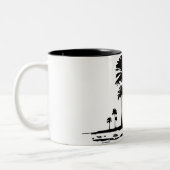 Palmbaume Zweifarbige Tasse (Links)