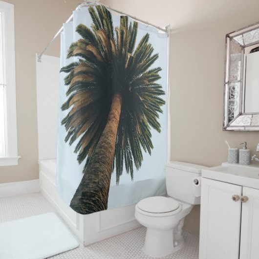 Palmbaumfotografie Duschvorhang (Beispiel)