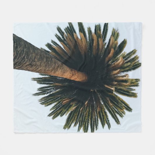 Palmbaumfotografie Fleecedecke (Vorderseite (Horizontal))