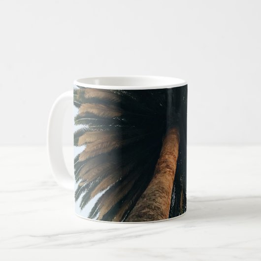 Palmbaumfotografie Kaffeetasse (Vorderseite Links)