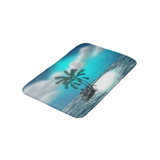 Palmbauminsel Badematte (Schrägansicht)