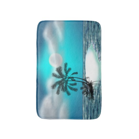 Palmbauminsel Badematte (Vorderseite Vertikal)