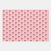 Palmbaummuster tropisch rosa Hintergrund stilvoll Geschenkpapier Set (Vorderseite)