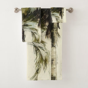 Palmbaummuster Tropisches Badetuch Badhandtuch Set
