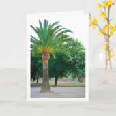 Palmbaumportrait Karte (Gelbe Blume)