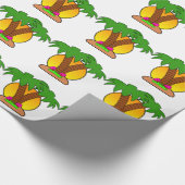 Palmbaumwackelpapier Geschenkpapier (Ecke)