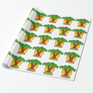 Palmbaumwackelpapier Geschenkpapier