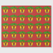 Palmbaumwackelpapier Geschenkpapier (Flach)