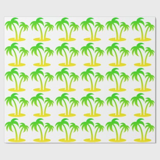 Palmbaumwackelpapier Geschenkpapier (Flach)