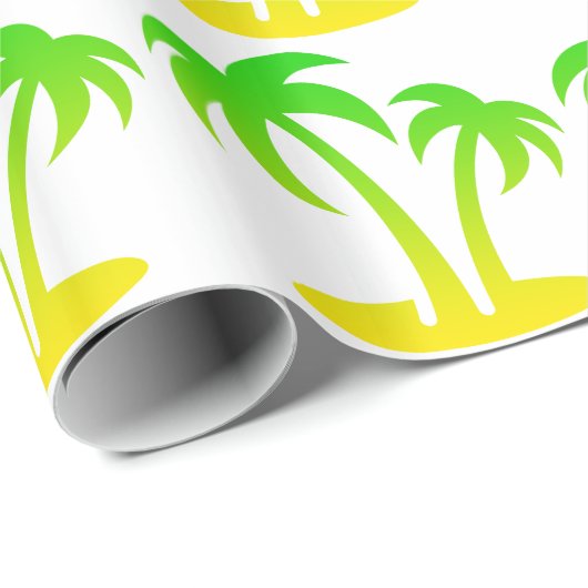 Palmbaumwackelpapier Geschenkpapier (Rolleneckpunkt)