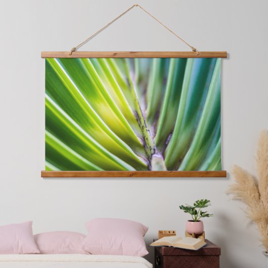 Palmblätf Wandteppich Mit Holzrahmen (Schlafzimmer)