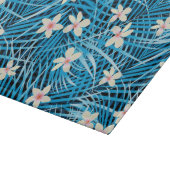 Palmblatt-Blau-Muster Schneidebrett (Ecke)