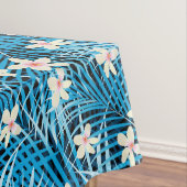 Palmblatt-Blau-Muster Tischdecke (Beispiel)
