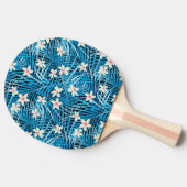 Palmblatt-Blau-Muster Tischtennis Schläger (Seitenansicht)