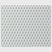 Palmblatt Blau und Creme Geschenkpapier (Flach)