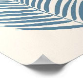 Palmblatt Blau und Creme Poster (Ecke)