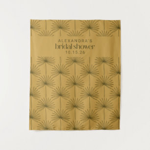 Palmblatt Botanische Senf Hochzeitsshower  Wandteppich