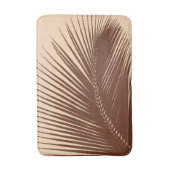 Palmblatt - dunkles Braun und Tan Badematte (Vorderseite Vertikal)