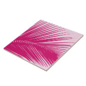 Palmblatt - magentarotes Rosa Fliese (Seite)