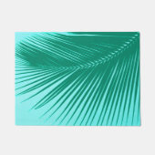 Palmblatt - Türkis und Aqua Fußmatte (Vorderseite)