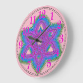 Palmblattbild für die Acrylwand Große Wanduhr (Winkel)