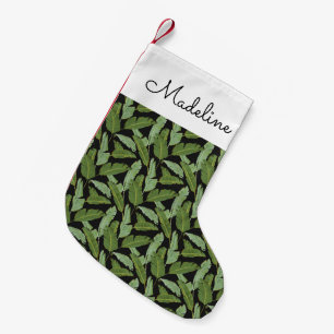 Palmblätter   addieren Ihren Namen Kleiner Weihnachtsstrumpf
