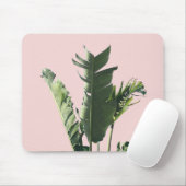 Palmblätter auf Rosa Mousepad (Mit Mouse)