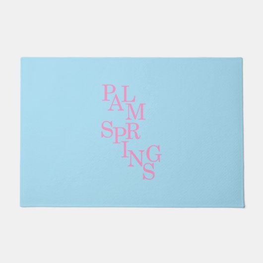 Palmblätter rosa und blau fußmatte (Vorderseite)