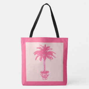 Palmblätterbaum - Farbtöne von Korallenrosa Tasche