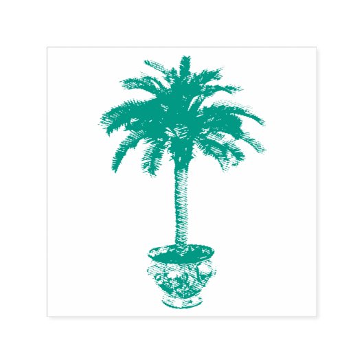 Palmblätterbaum Permastempel (Design)