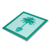 Palmblätterbaum - türkis und aqua fliese (Seite)