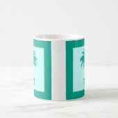 Palmblätterbaum - türkis und aqua kaffeetasse (Mittel)