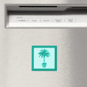Palmblätterbaum - türkis und aqua magnet (In Situ (Geschirrspüler))