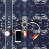 Palmblätterblättern in Delft Blue, benutzerdefinie Strandtuch